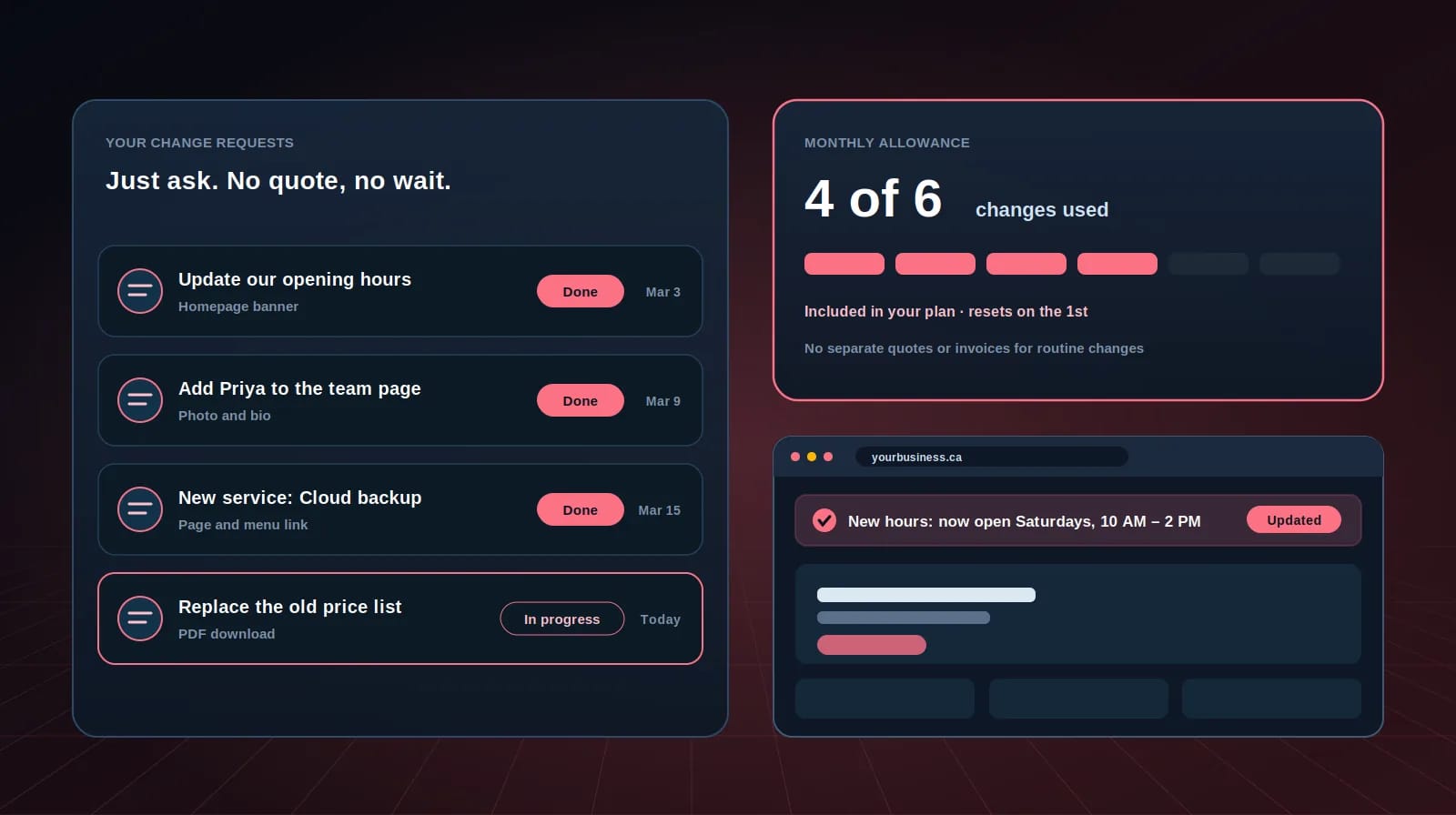 Content updates