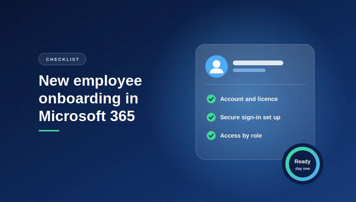 Microsoft 365 New Employee Onboarding Checklist